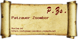 Patzauer Zsombor névjegykártya
