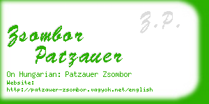 zsombor patzauer business card